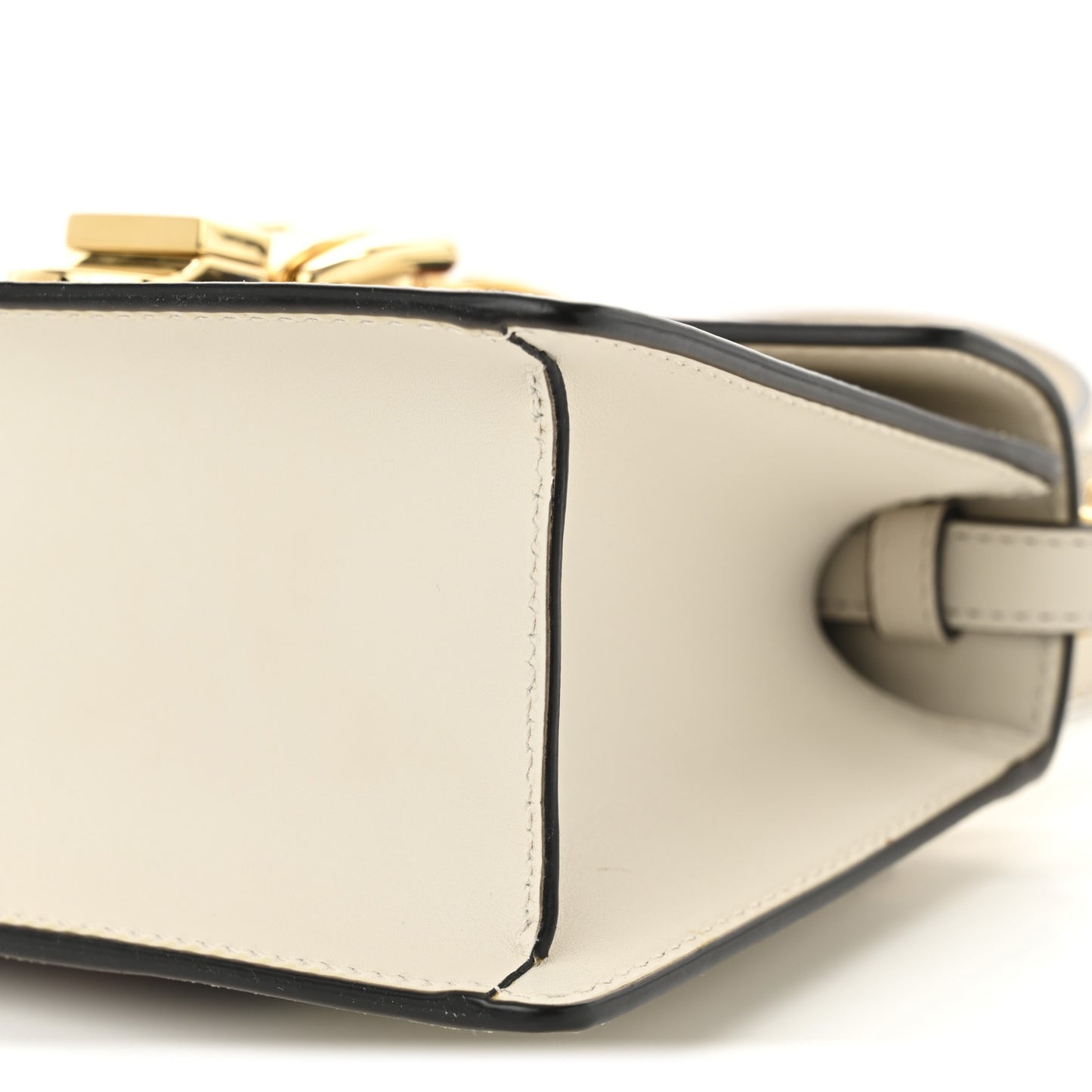 Calfskin Mini Sylvie Top Handle Bag White
