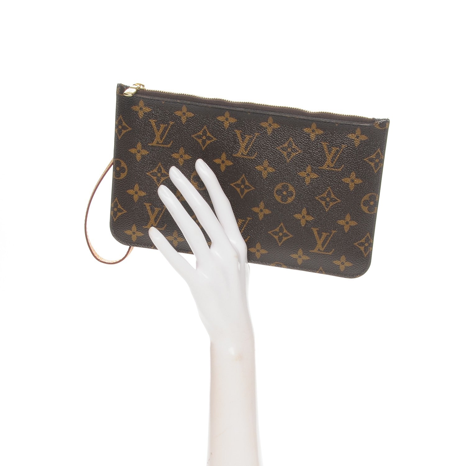 Louis Vuitton Monogram Neverfull MM GM Pochette Piment 2 of 7