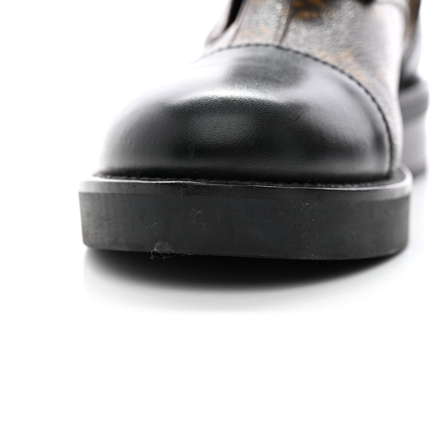 Calfskin Monogram Wonderland Flat Ranger Boots 36 Black