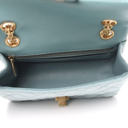 Chanel Velvet Quilted Mini 2.55 Reissue Flap Light Blue 5 of 10