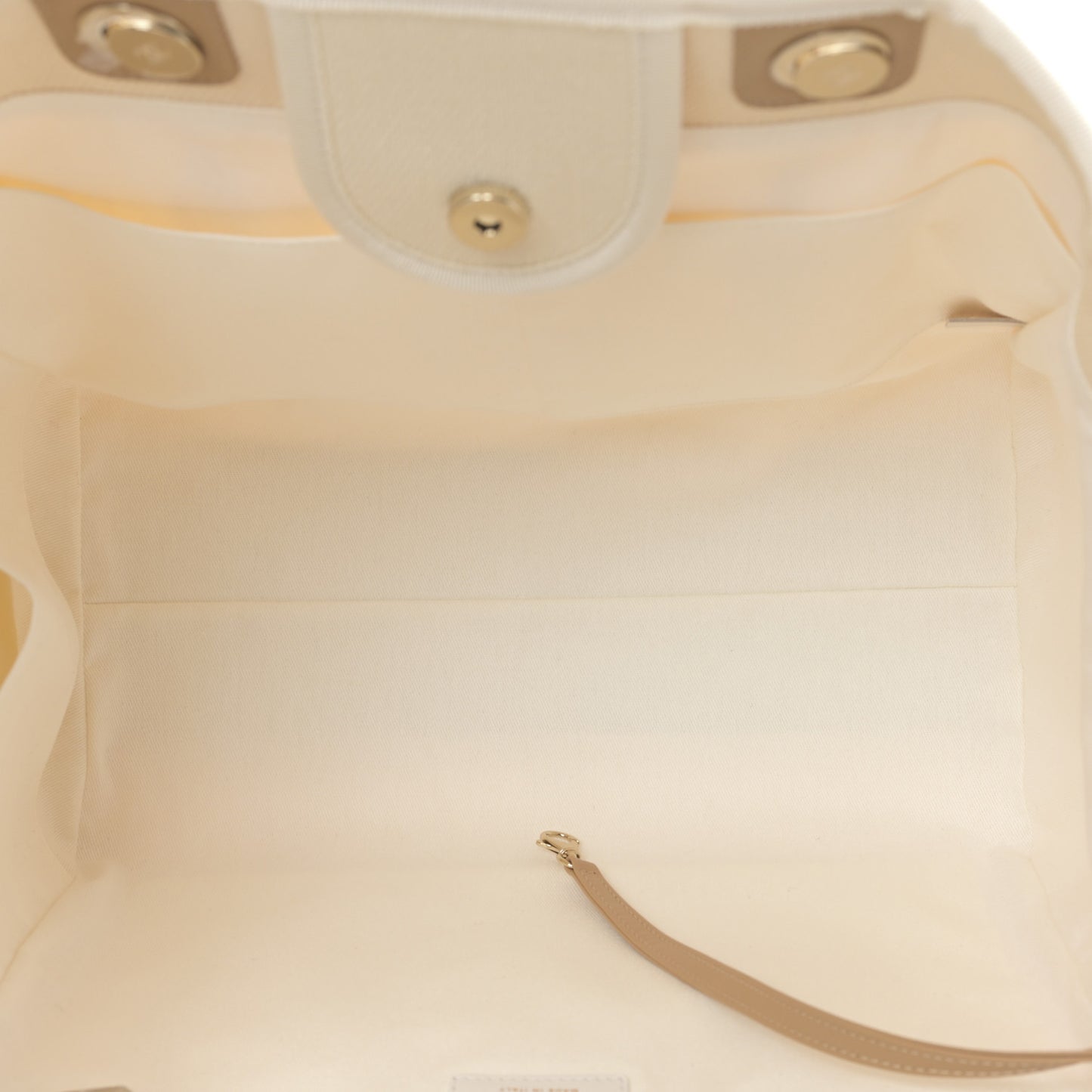 Canvas Pearl Medium Deauville Tote Ecru Beige