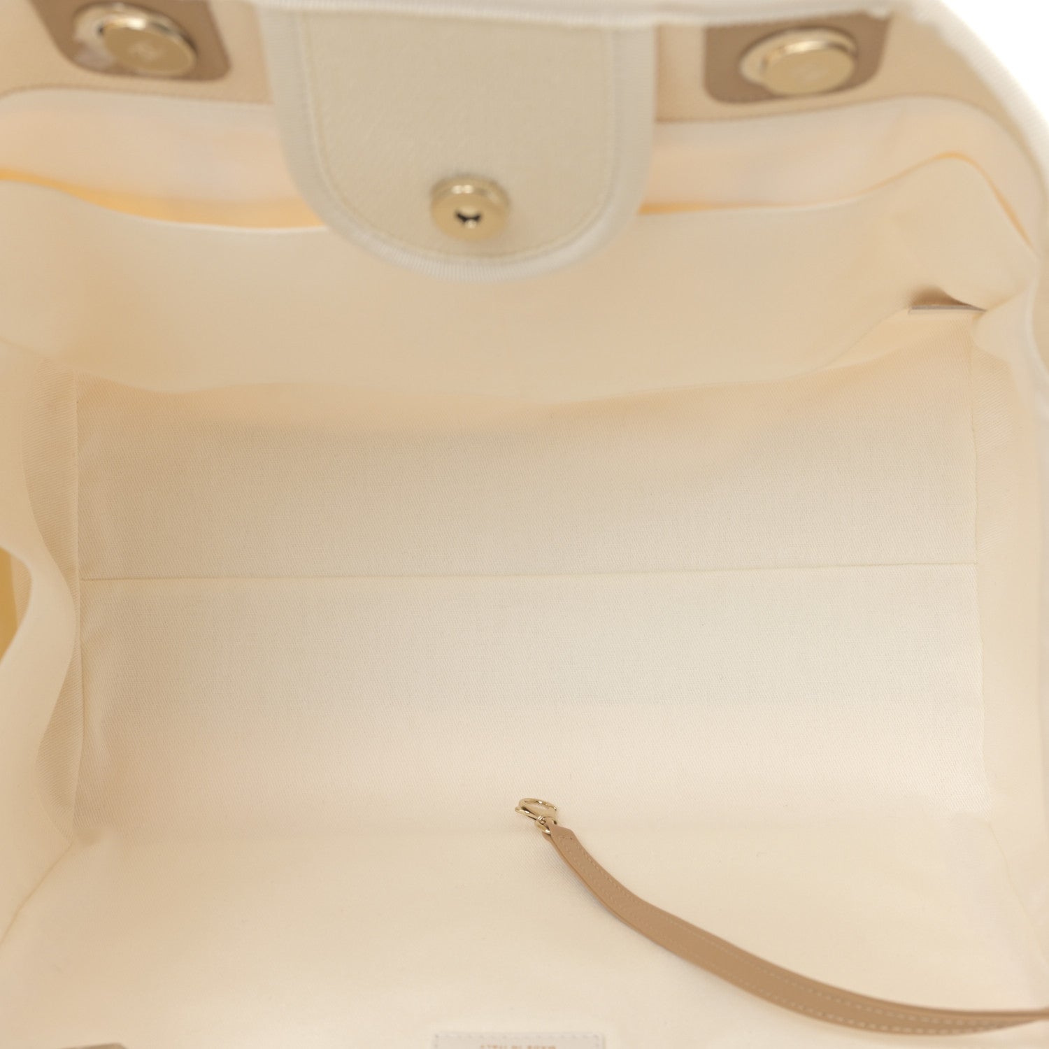 Chanel Canvas Pearl Medium Deauville Tote Ecru Beige 5 of 9