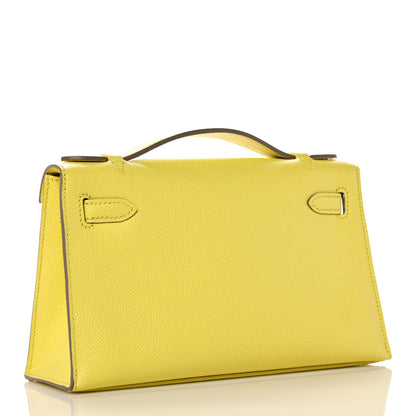 Hermes Epsom Kelly Pochette Clutch Soufre 3 of 10
