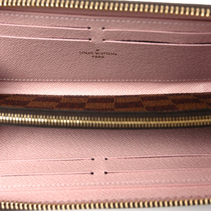 Louis Vuitton Damier Ebene Clemence Wallet Rose Ballerine 5 of 7