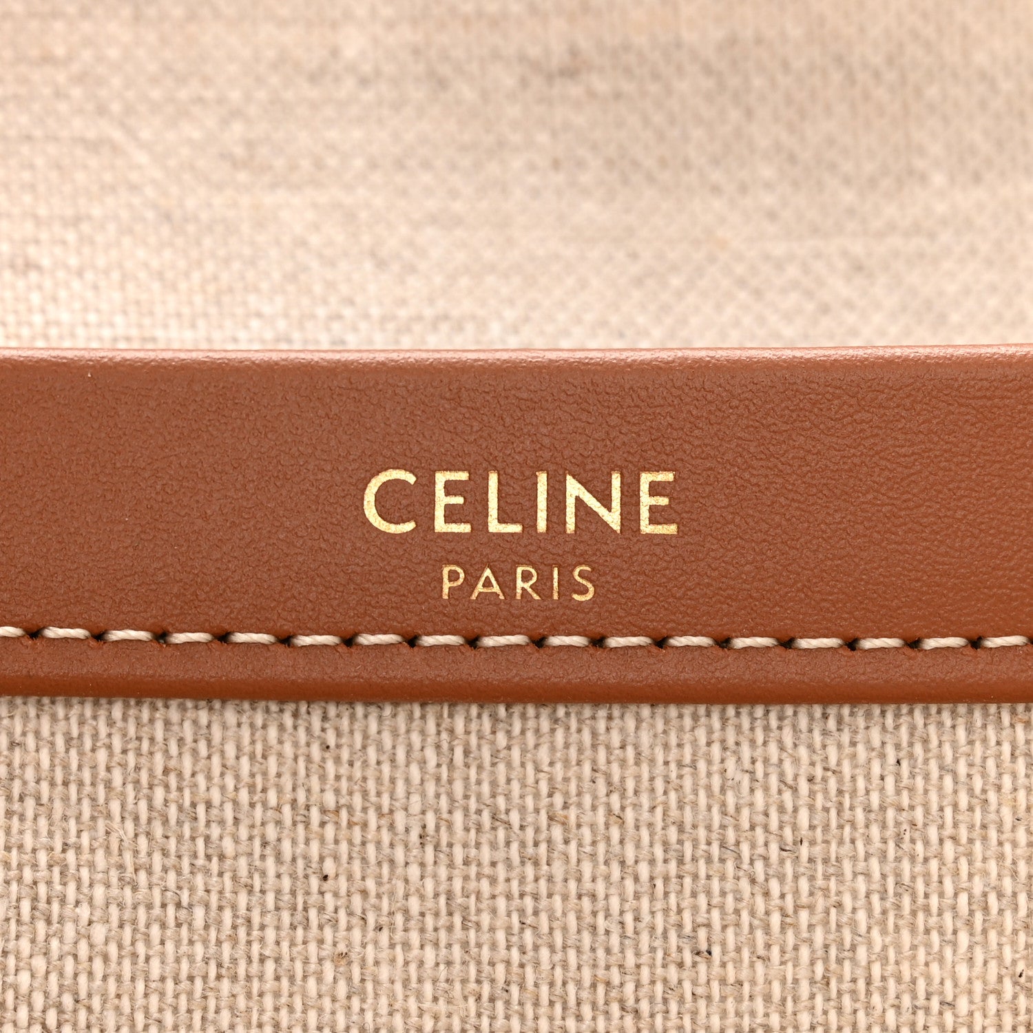 Celine Jacquard Striped Large Cabas Thais Tobacco Tan 6 of 10
