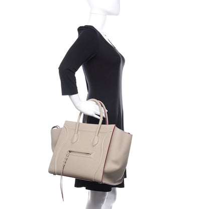 Celine Baby Grained Calfskin Medium Phantom Luggage Beige 2 of 10