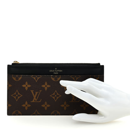 Louis Vuitton Monogram Slim Purse Black 2 of 6