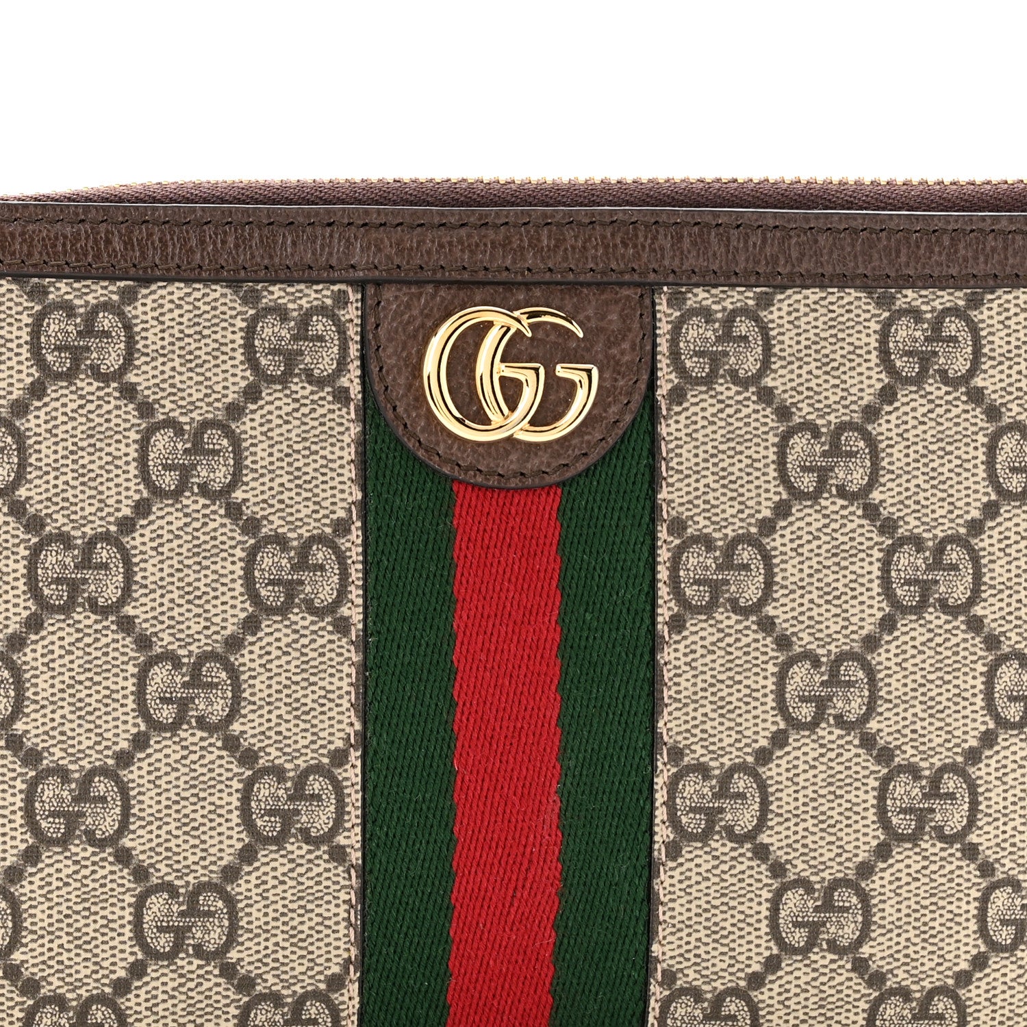 Gucci GG Supreme Monogram Web Ophidia Utility Belt Bag  85 34 Beige Ebony New Acero 9 of 11