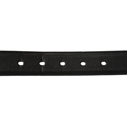 Saint Laurent Goatskin Monogram Cassandre Square Buckle Belt 95 38 Black 3 of 6