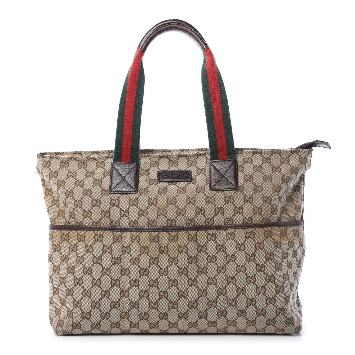 Gucci Monogram Web Large Diaper Tote Brown 1 of 20