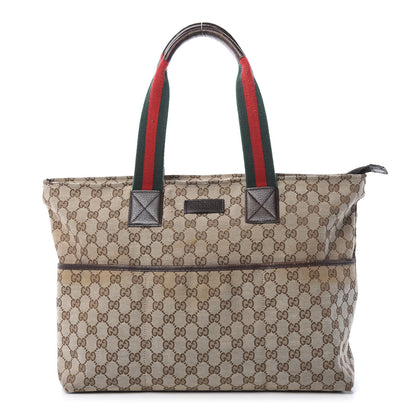 Gucci Monogram Web Large Diaper Tote Brown 1 of 20
