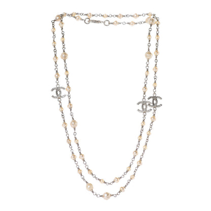 Chanel Pearl CC Long Necklace Gold 3 of 4