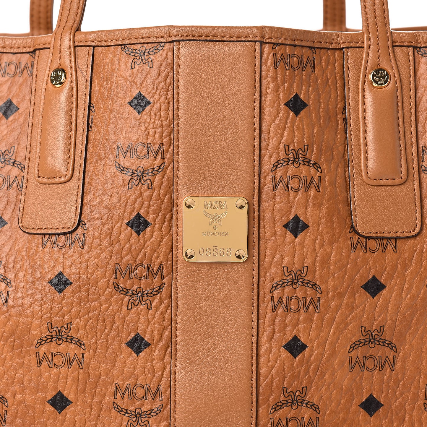 Visetos Medium Liz Reversible Shopper Tote Cognac