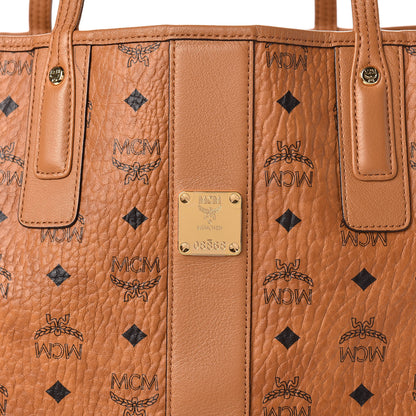 MCM Visetos Medium Liz Reversible Shopper Tote Cognac 16 of 16