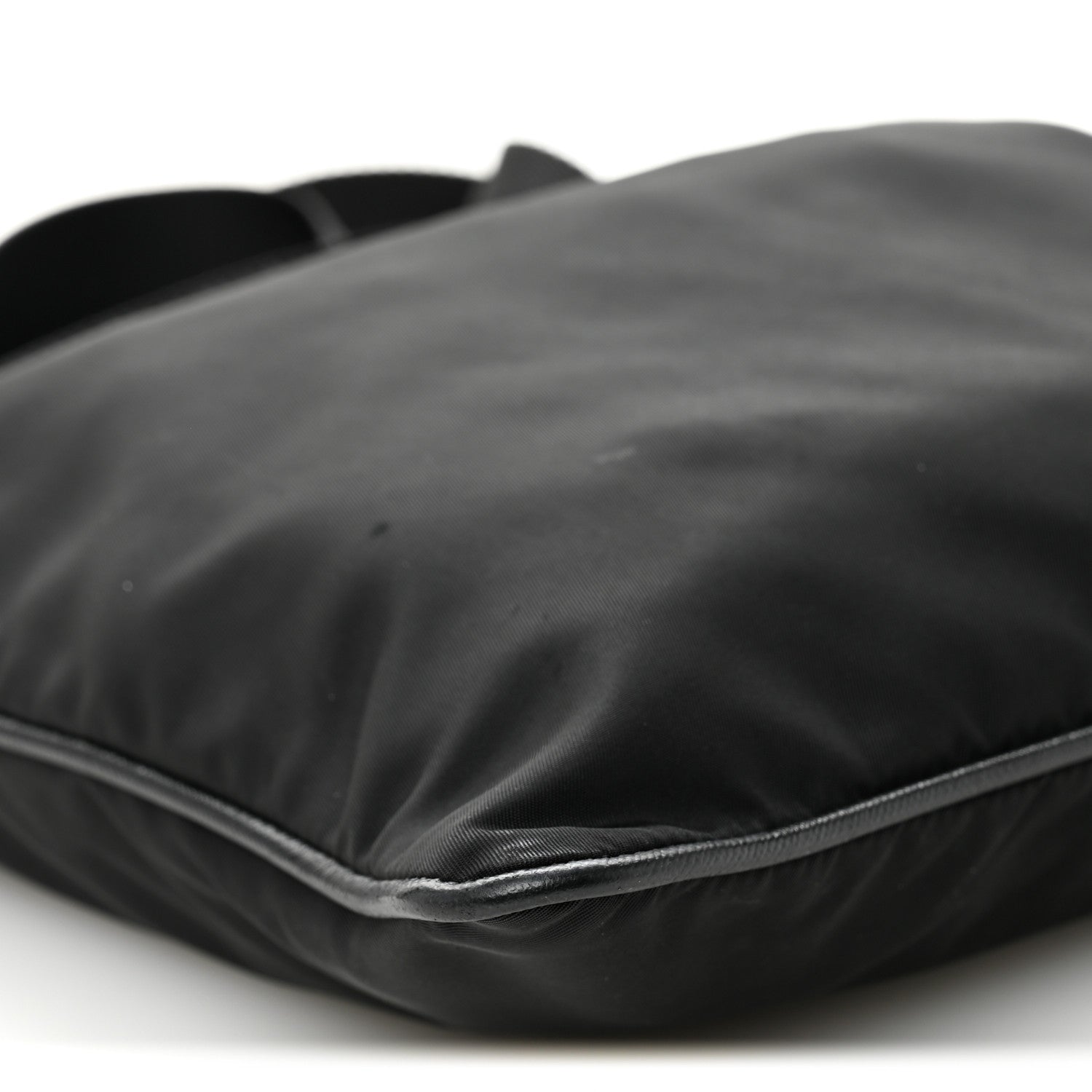Prada Tessuto Nylon Saffiano Flat Messenger Bag Black 9 of 10