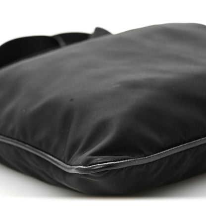 Prada Tessuto Nylon Saffiano Flat Messenger Bag Black 9 of 10