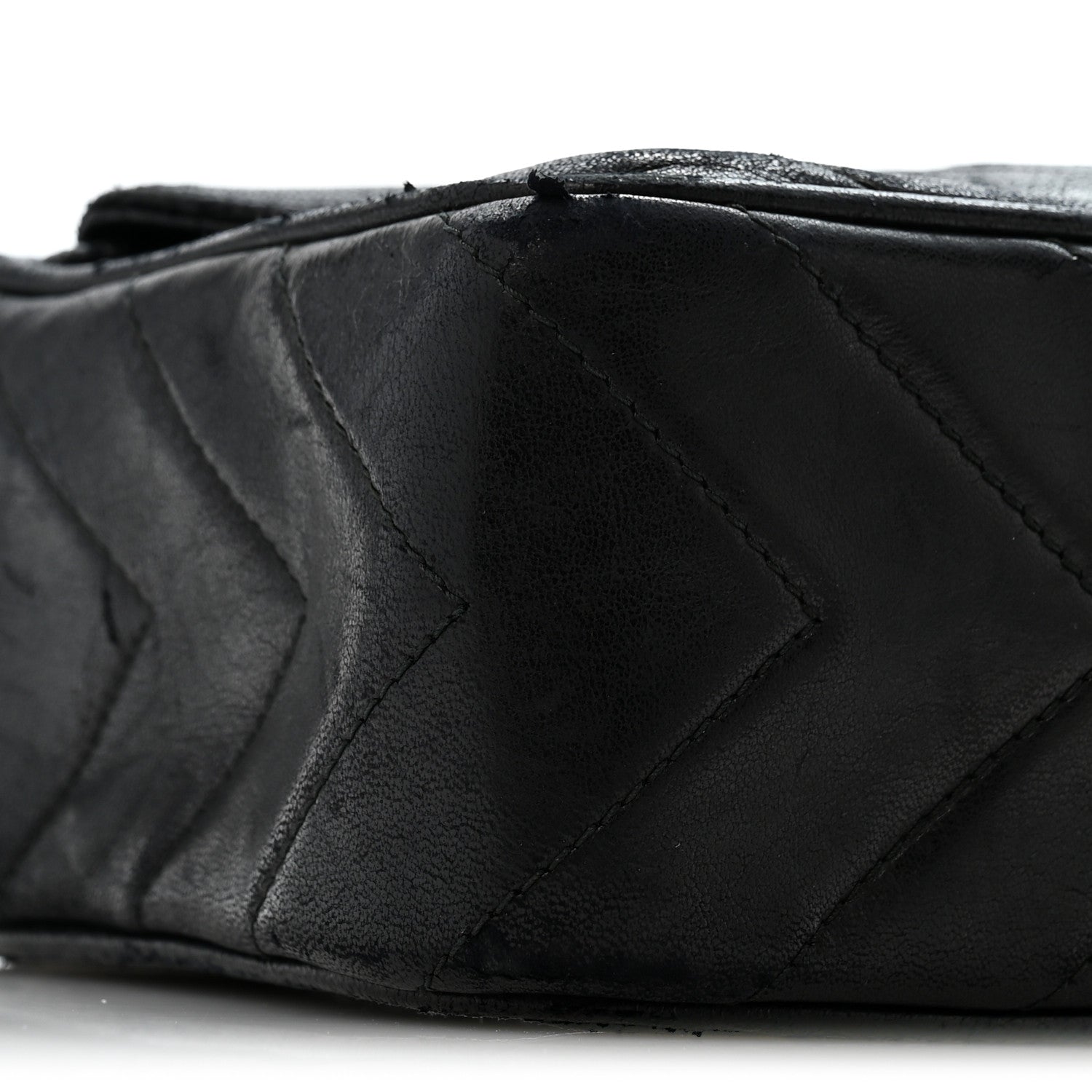 Chanel Lambskin Chevron Quilted Tassel Camera Case Black 10 of 14