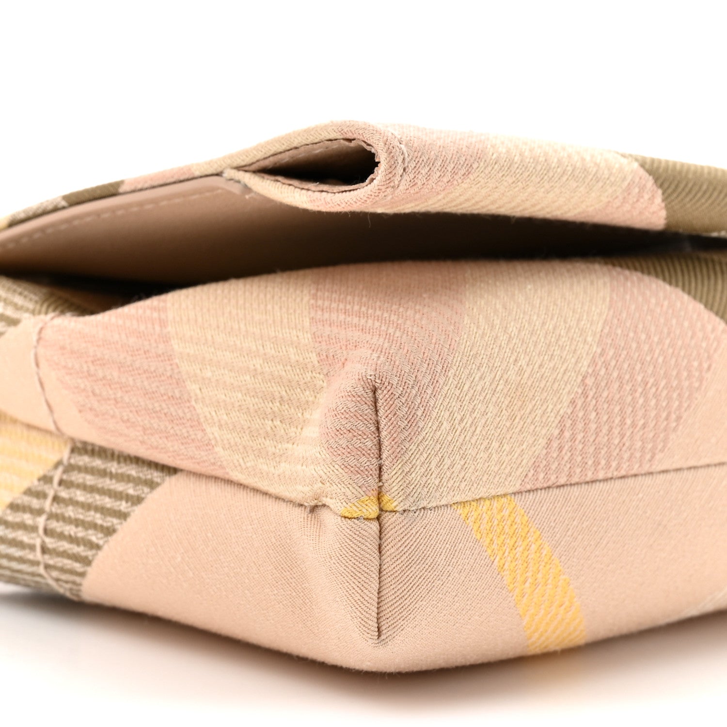 Burberry Jacquard Check Soft Snip Mini Chain Bag Teacup 1809892