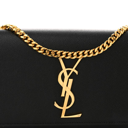Saint Laurent Grain De Poudre Small Monogram Kate Satchel Black 8 of 10
