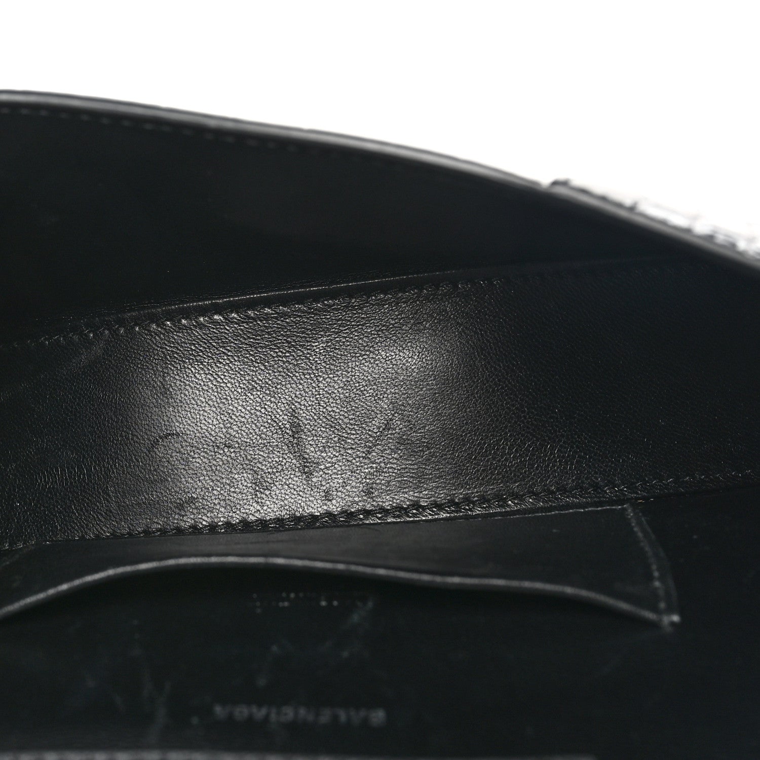 Balenciaga Shiny Calfskin Monochrome Crocodile Embossed Small Hourglass Evening Chain Bag Black 5 of 10