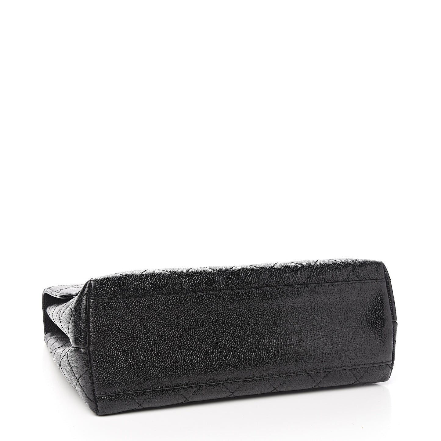 Caviar Quilted Jumbo Kelly Flap Black
