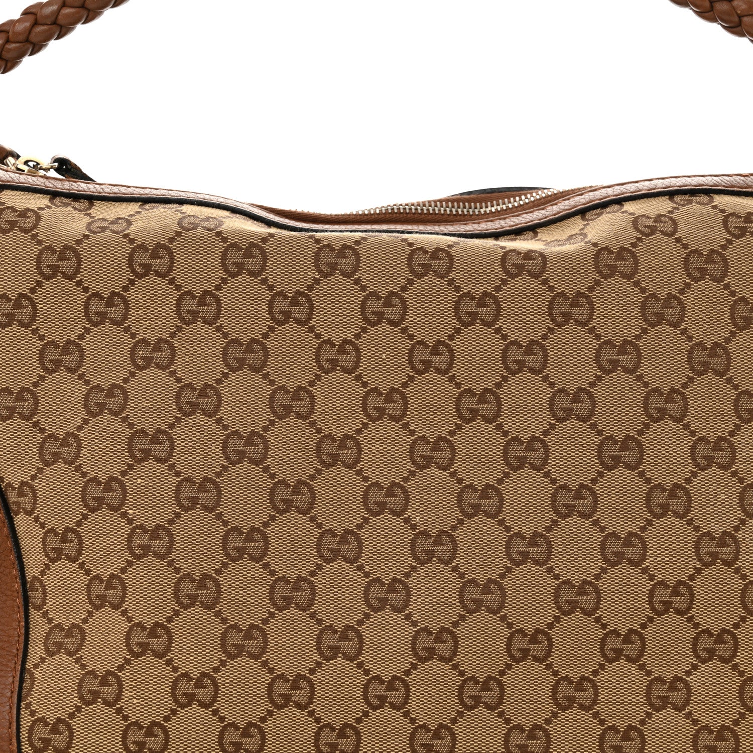 Gucci Monogram Cellarius Calfskin Medium Bella Hobo Beige Ebony Cuir 8 of 14