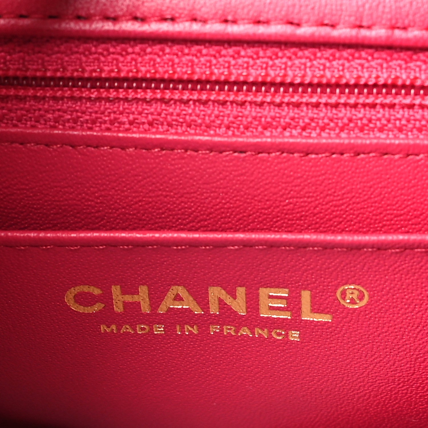 Chanel Satin Quilted CC Mini Rectangular Flap Dark Pink 6 of 10
