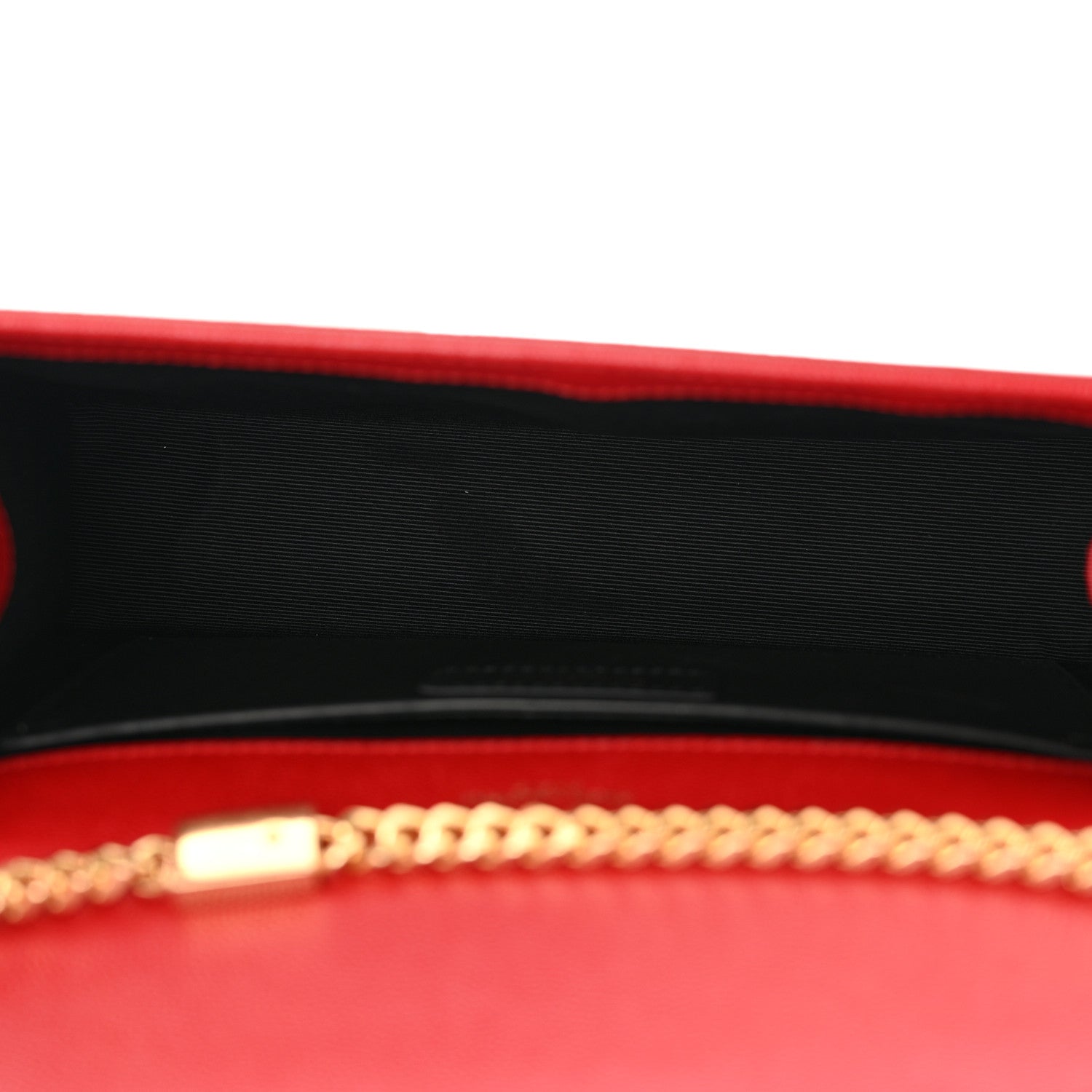 Saint Laurent Grain De Poudre Medium Monogram Kate Satchel Red 5 of 12