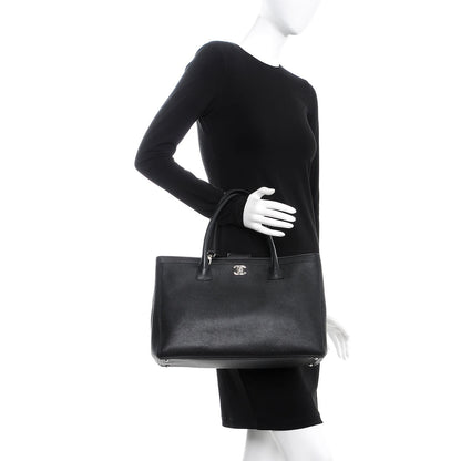 Chanel Calfskin Cerf Executive Shopper Tote Black 3 of 8