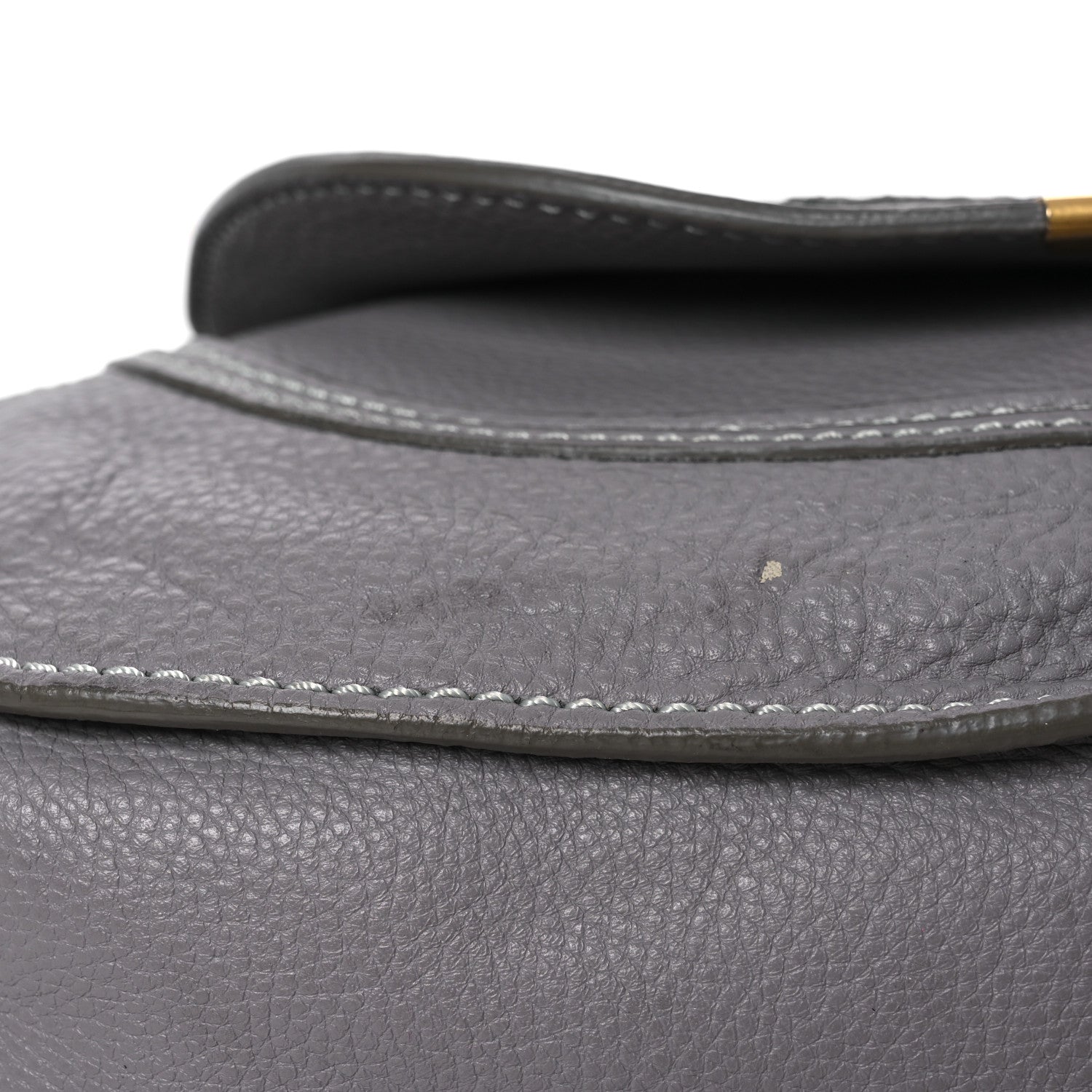Chloe Calfskin Medium Marcie Saddle Shoulder Bag Cashmere Grey 15 of 19