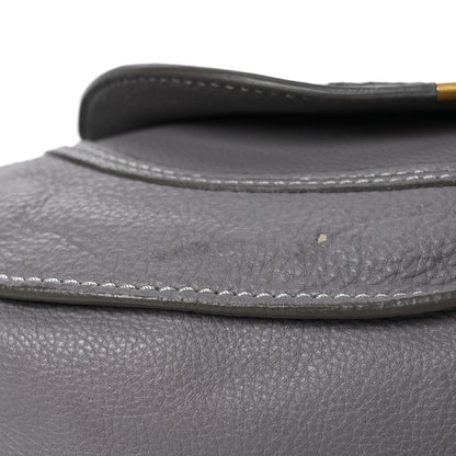 Chloe Calfskin Medium Marcie Saddle Shoulder Bag Cashmere Grey 15 of 19