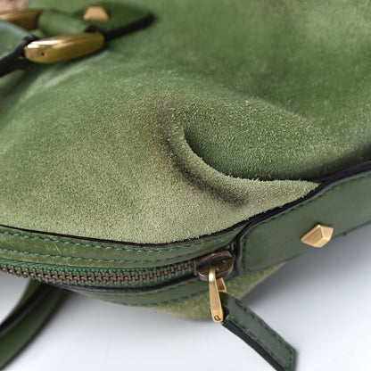 Gucci Suede Monogram Small Boston Green 8 of 19