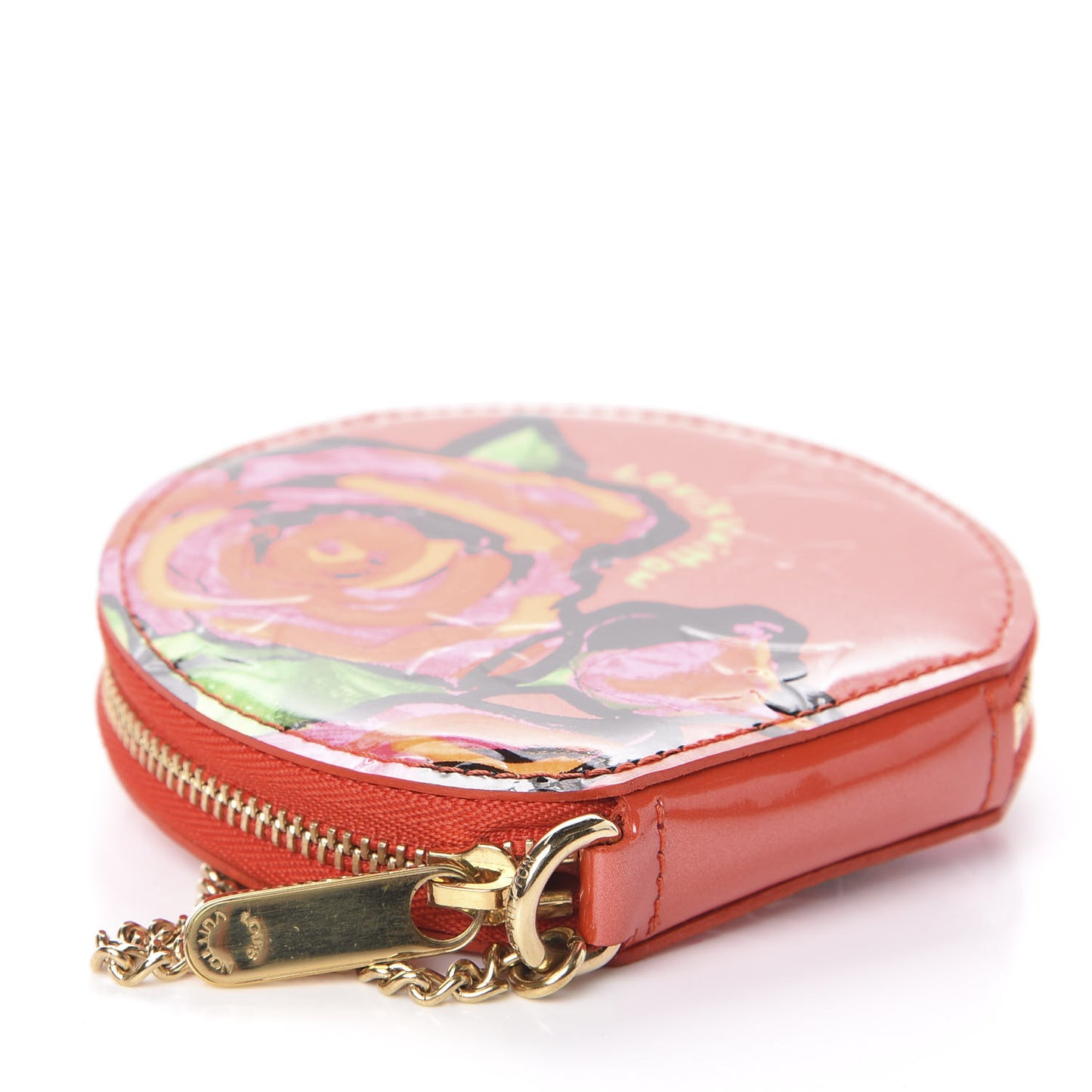 Vernis Roses Chapeau Coin Purse Orange Sunset