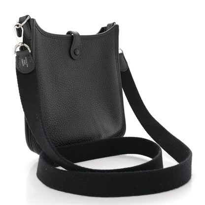Hermes Taurillon Clemence Evelyne TPM Black 3 of 10