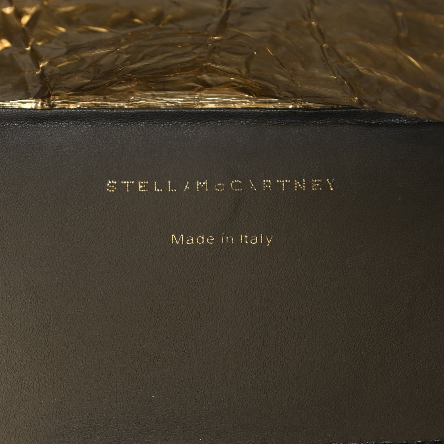 Stella McCartney Crinkled Faux Patent Beckett Shoulder Bag Black 9 of 13