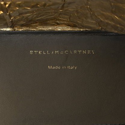 Stella McCartney Crinkled Faux Patent Beckett Shoulder Bag Black 9 of 13