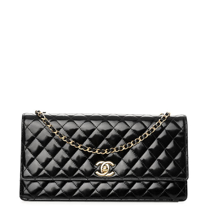 Chanel Patent Quilted Medium Single Flap Black 1 of 11