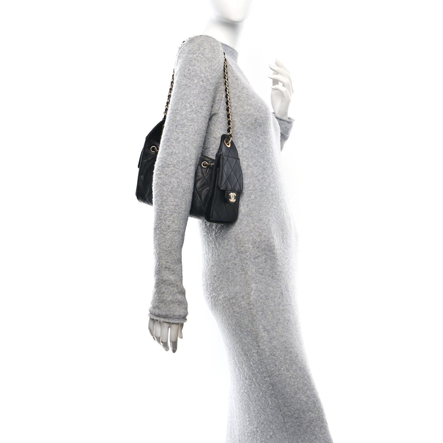 Caviar Quilted Mini Chanel 25 Handbag Black