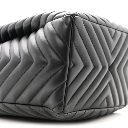 Chanel Lambskin Chevron Small Urban Spirit Drawstring Bag Black 9 of 12