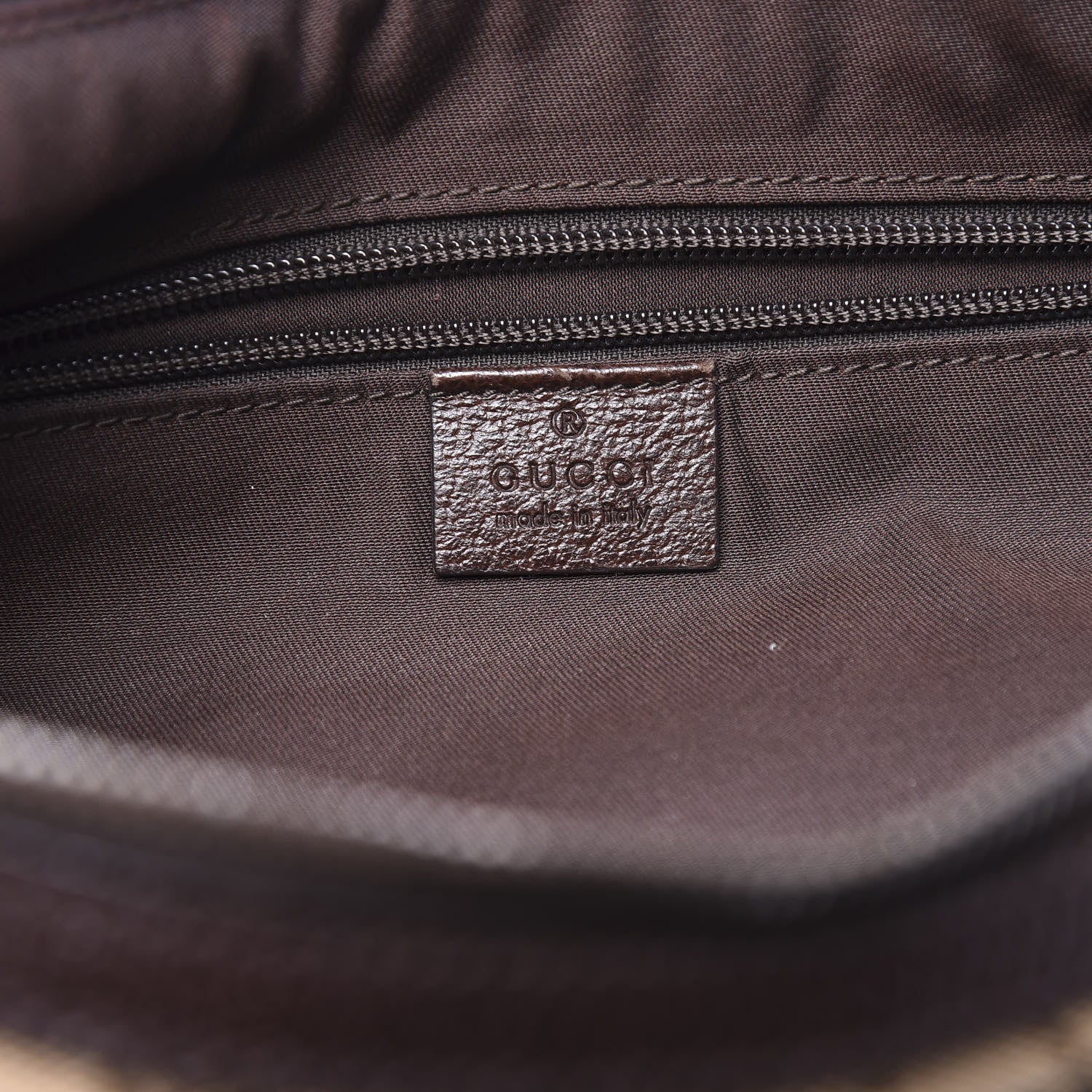Gucci Monogram Medium Half Moon Hobo Dark Brown 5 of 10