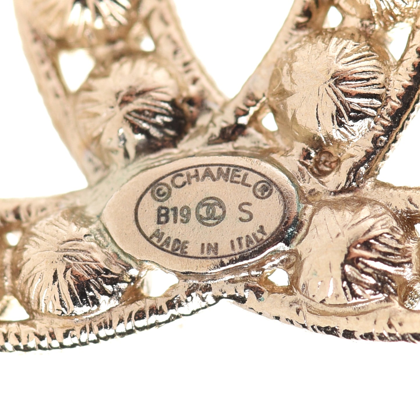 Crystal CC Large Stud Earrings Gold