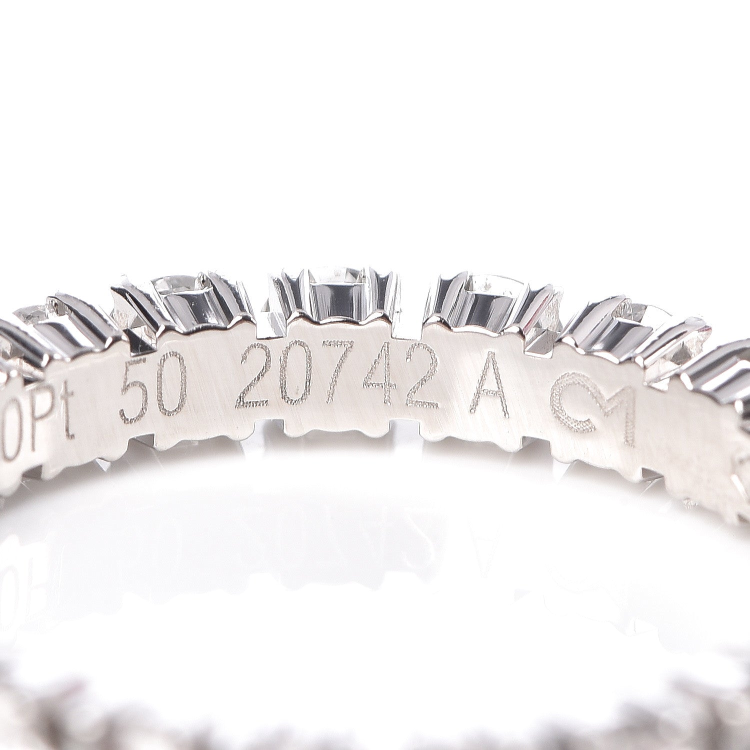 Cartier Platinum Diamond 1.47ct Destinee Wedding Band Ring 50 5.25 5 of 6
