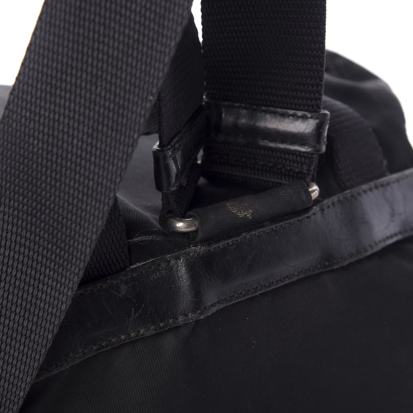 Nylon Vela Medium Cinch Backpack Black