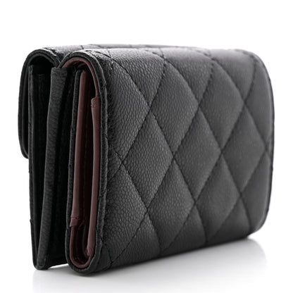 Chanel Caviar Quilted Double Flap Wallet Black 3 of 10