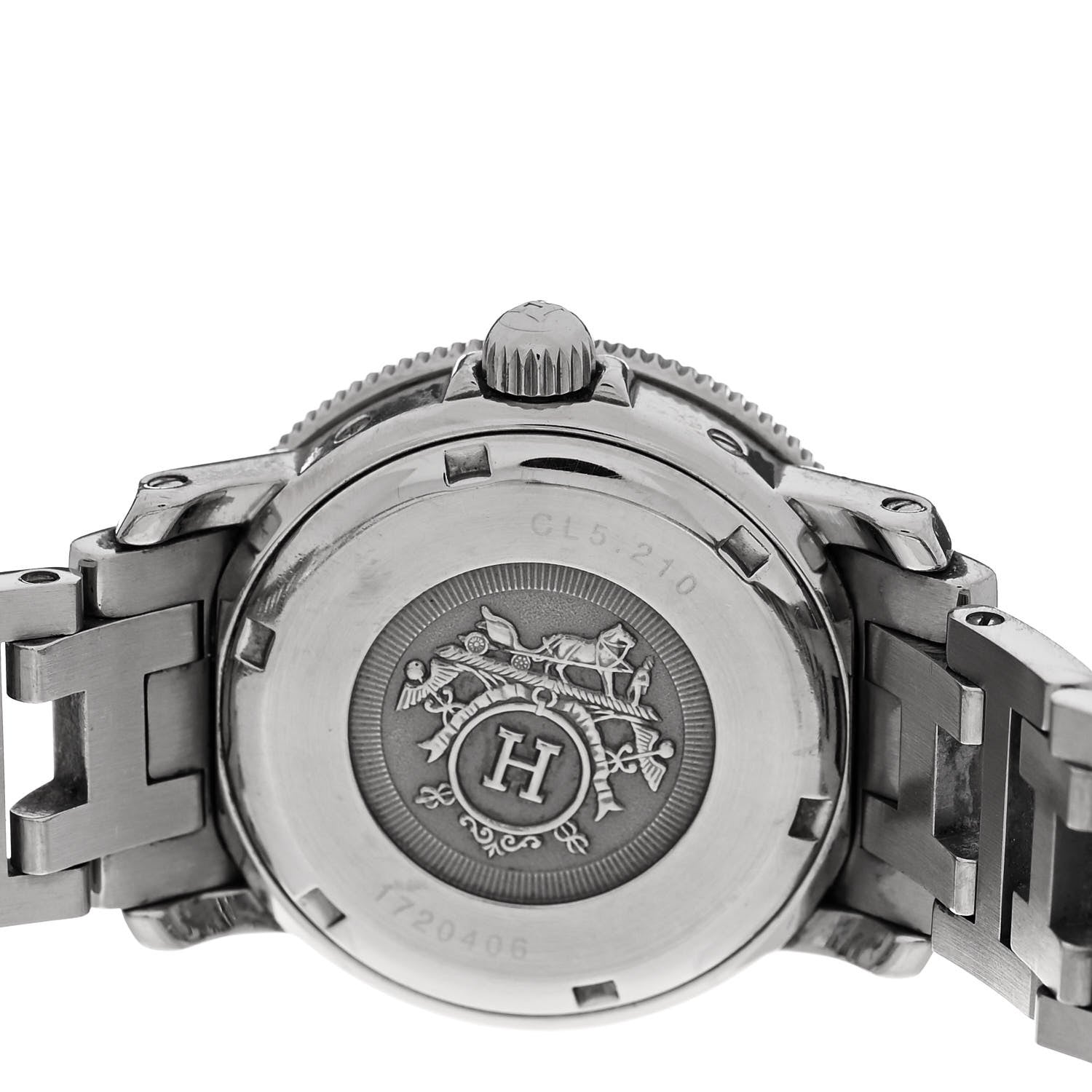 Hermes Stainless Steel 24mm Clipper Diver Quartz Watch White 4 of 4