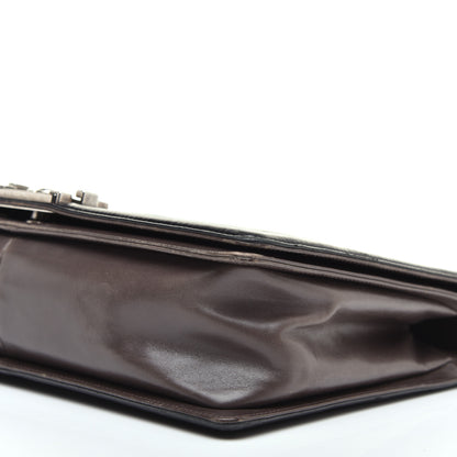 Chanel Glazed Calfskin Large Boy Flap Black Brown 8 of 8