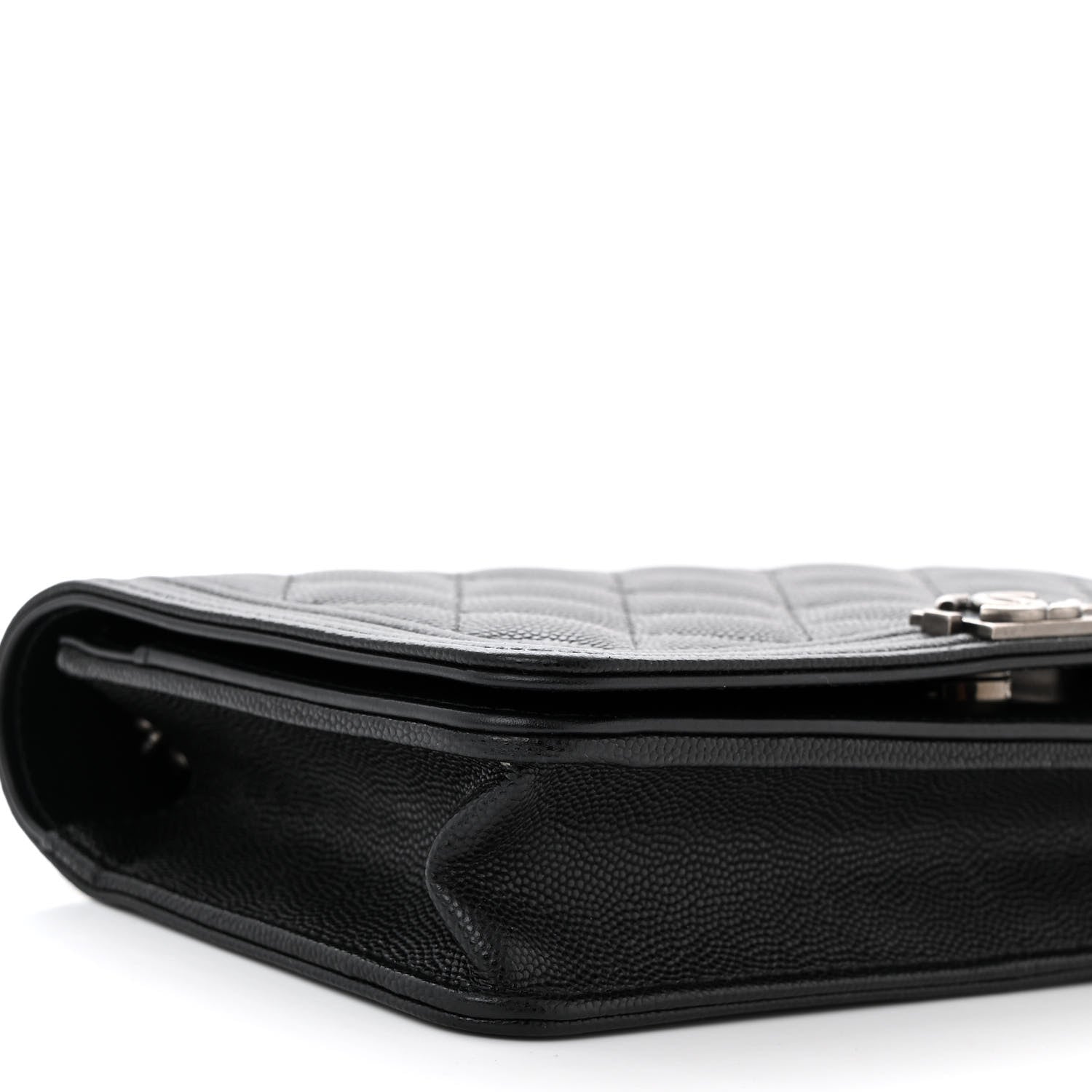 Chanel Caviar Quilted Boy Wallet On Chain WOC Black 10 of 11