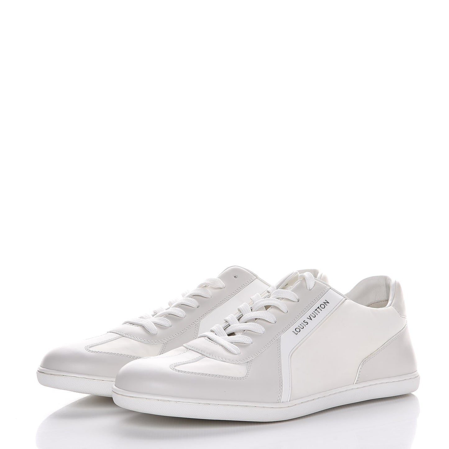 Calfskin Nylon Sneakers 8.5 White
