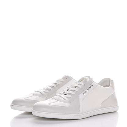 Louis Vuitton Calfskin Nylon Sneakers 8.5 White 3 of 7