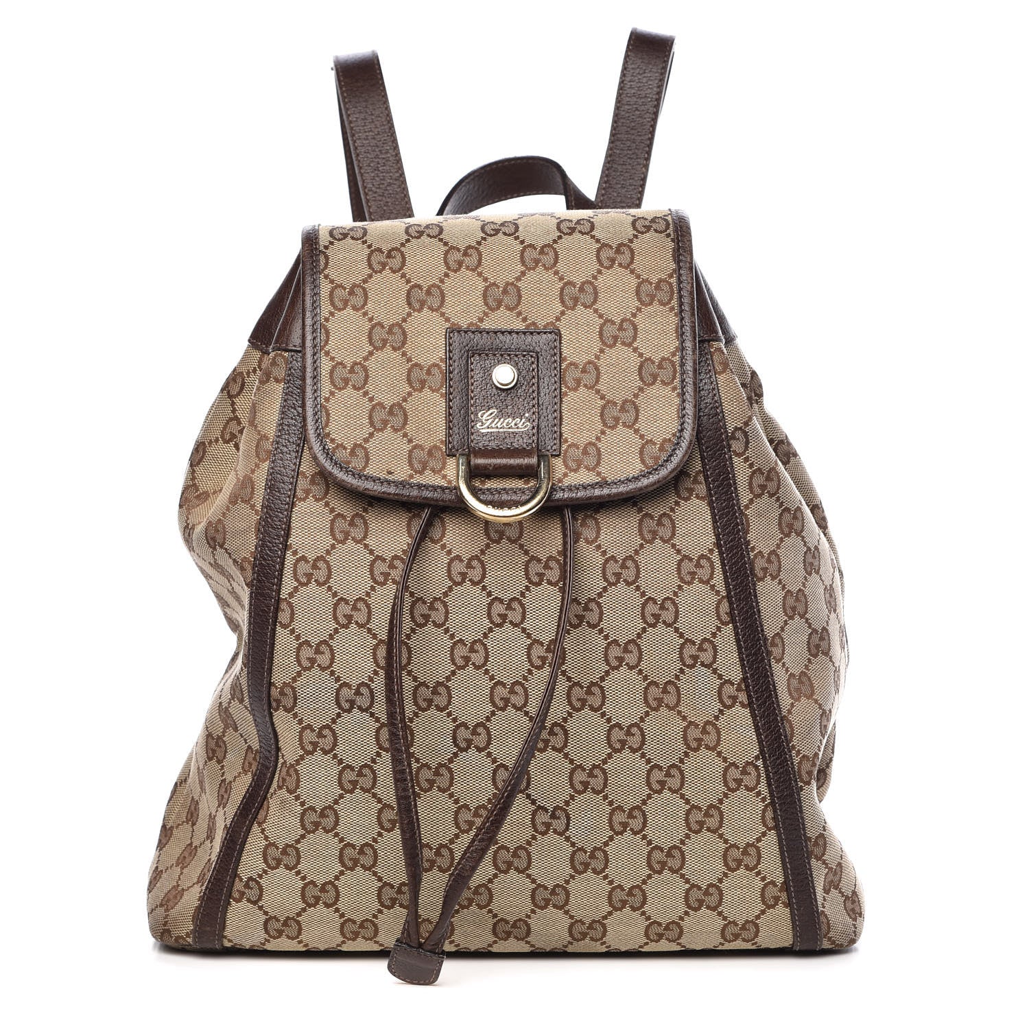 Gucci GG Monogram Flap Backpack Brown 1 of 19